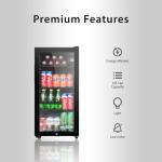 HAILANG Mini Beverage Refrigerator with Glass Door