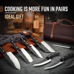 Huusk Hand Forged Chef Knife Set with Bag