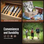 Huusk Hand Forged Chef Knife Set with Bag