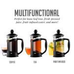 OVENTE 12oz French Press Coffee Maker - Black