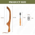 KORCCI 15.7" Serrated Bread Knife with Acacia Bowl