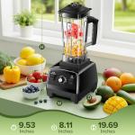 Powerful Kitchen Blender with 68oz Pitcher and Cup