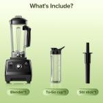 Powerful Kitchen Blender with 68oz Pitcher and Cup