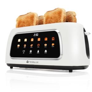 Tesslux Touch Screen 4-Slice Toaster - White