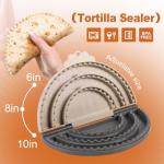 Tortilla Sealer Maker with Removable Crust Rings