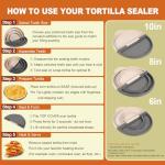 Tortilla Sealer Maker with Removable Crust Rings