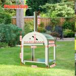 46-Inch Dual Fuel Outdoor Pizza Oven with Wheels