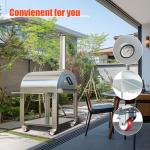 46-Inch Dual Fuel Outdoor Pizza Oven with Wheels