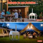 46-Inch Dual Fuel Outdoor Pizza Oven with Wheels