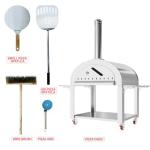 46-Inch Dual Fuel Outdoor Pizza Oven with Wheels