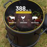 Char-Broil 16" Bullet Charcoal Smoker, Black