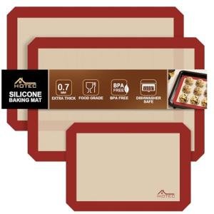 Hotec Silicone Baking Mats – Non-Stick 3 Pack
