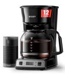 Ecozy 12-Cup Programmable Coffee Maker with Grinder