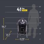 Char-Broil 16" Bullet Charcoal Smoker, Black