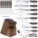 16-Piece Kitchen Knife Set with Sharpener and Block