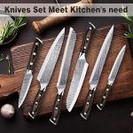 16-Piece Kitchen Knife Set with Sharpener and Block