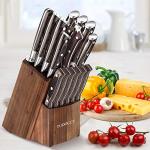 16-Piece Kitchen Knife Set with Sharpener and Block