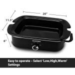 4-Quart Slow Cooker with Warm Setting, Black