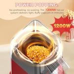 OSTBA Retro Electric Air Popcorn Maker Machine