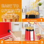 OSTBA Retro Electric Air Popcorn Maker Machine