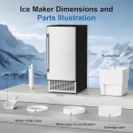 Stainless Steel Countertop Ice Maker Machine 100 lbs