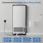 Stainless Steel Countertop Ice Maker Machine 100 lbs