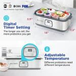 Probiotic Yogurt Maker Bundle with Strainer & Jars