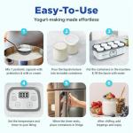 Probiotic Yogurt Maker Bundle with Strainer & Jars