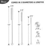 9-Piece Straw Cleaning Brush Kit for Tumblers