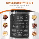 Sweetcrispy 6 QT 12-in-1 Electric Pressure Cooker