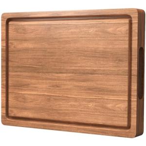 Acacia Wood Cutting Board with Juice Grooves
