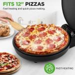 NutriChef 1500W Countertop Pizza Maker - Black