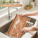 Acacia Wood Cutting Board with Juice Grooves