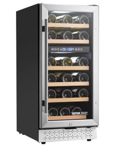 VEVOR 28-Bottle Dual Zone Wine Cooler