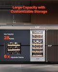 VEVOR 28-Bottle Dual Zone Wine Cooler