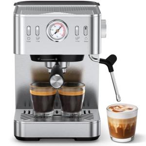 Compact 20 Bar Espresso Machine with Milk Frother