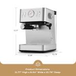 Compact 20 Bar Espresso Machine with Milk Frother