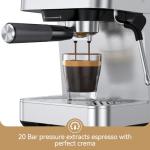 Compact 20 Bar Espresso Machine with Milk Frother