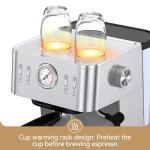 Compact 20 Bar Espresso Machine with Milk Frother