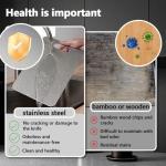 3-Piece Stainless Steel Black Cutting Board Set