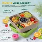 QQKO Retro Brown Bento Snack Box Set