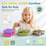 QQKO Retro Brown Bento Snack Box Set