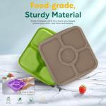 QQKO Retro Brown Bento Snack Box Set