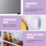 DEMULLER 2.4 Cu.Ft Small Freezer Refrigerator Silver