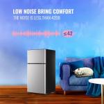 DEMULLER 2.4 Cu.Ft Small Freezer Refrigerator Silver