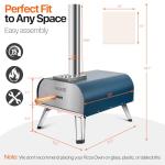 Freekite 13-Inch Portable Wood Fired Pizza Oven