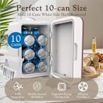 YLFU 6L Mini Fridge with LED Mirror Light