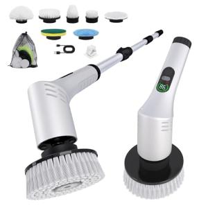 Cordless Electric Spin Scrubber with LCD Display