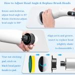 Cordless Electric Spin Scrubber with LCD Display