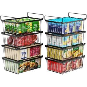 Stackable Freezer Organizer Bins - 8 Pack